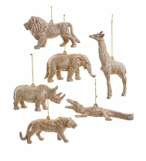 4-5.5''PLASTIC ANIMAL W/PLATINUM GLI