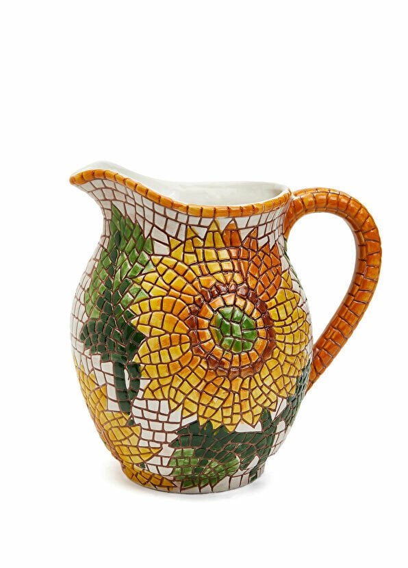 La Ceramica V.B.C Ay Çiçeği Mozaik Dokulu Sürahi