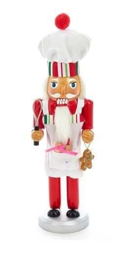 10''WOODEN CHEF NUTCRACKER.