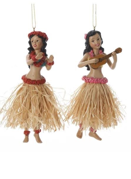 5.25''RESIN HULA DANCER ORN 2/ASSTD.
