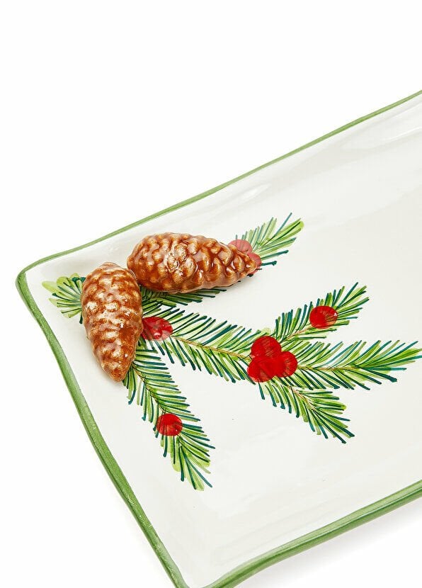 kozalak detaylı sunum tabagı
