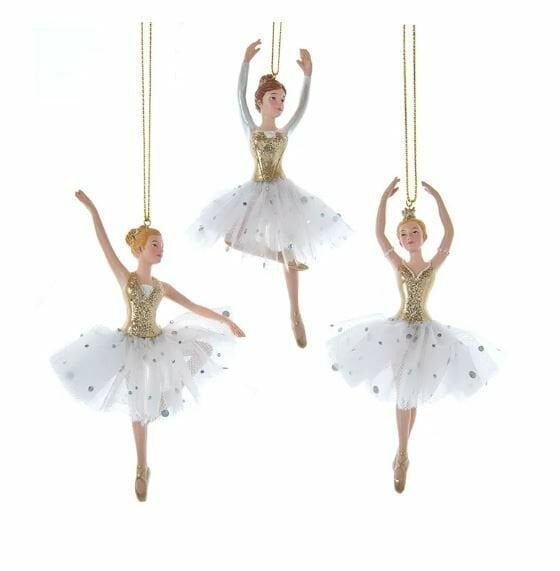 6.5''RESIN PLATINUM & WHITE BALLERIN