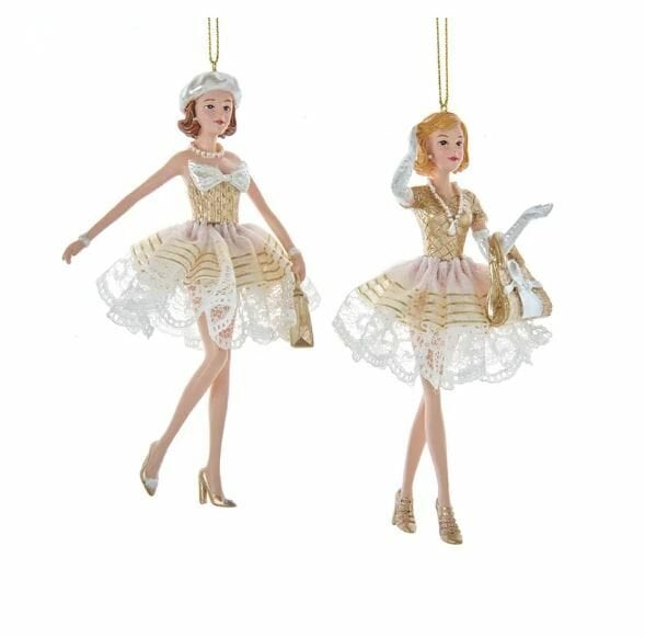 6''RESIN PLATINUM & WHITE MODERN SHO