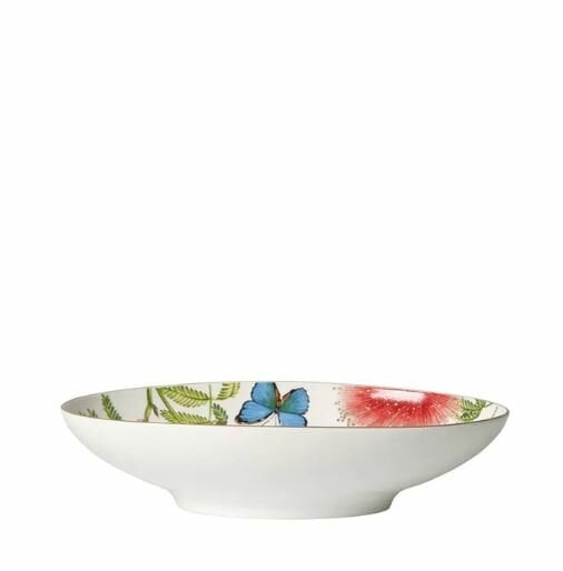 Amazonia Tropik Desenli Oval Servis Kasesi 30 cm
