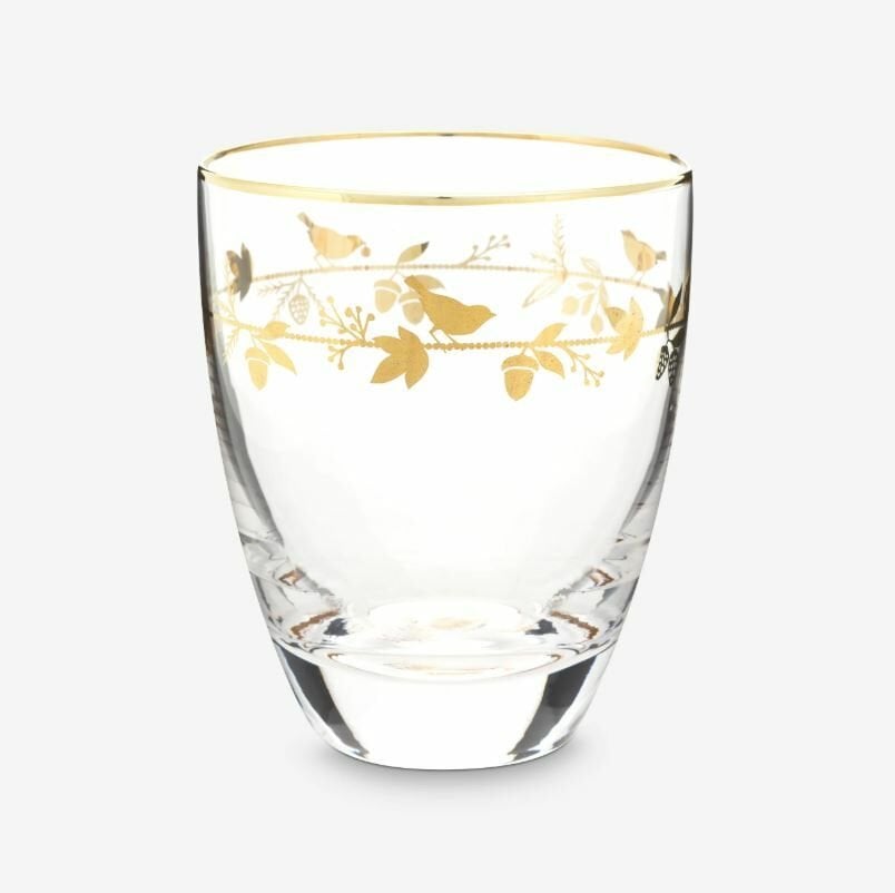 Şeffaf Cam Su Bardağı 360 Ml Love Birds Collection by Pip Studio