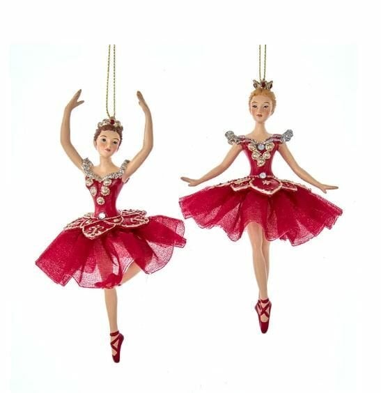 6.25''RESIN REGAL RED BALLERINA ORN