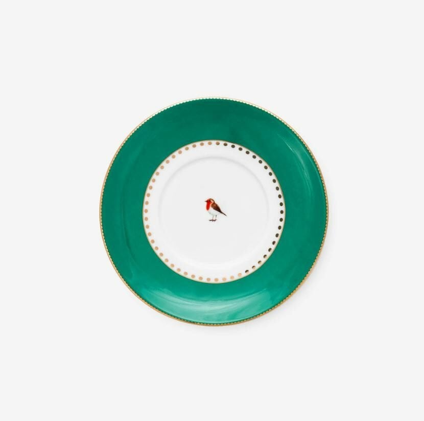 Yeşil Porselen Kahve Fincanı 125 Ml Love Birds Collection by Pip Studio