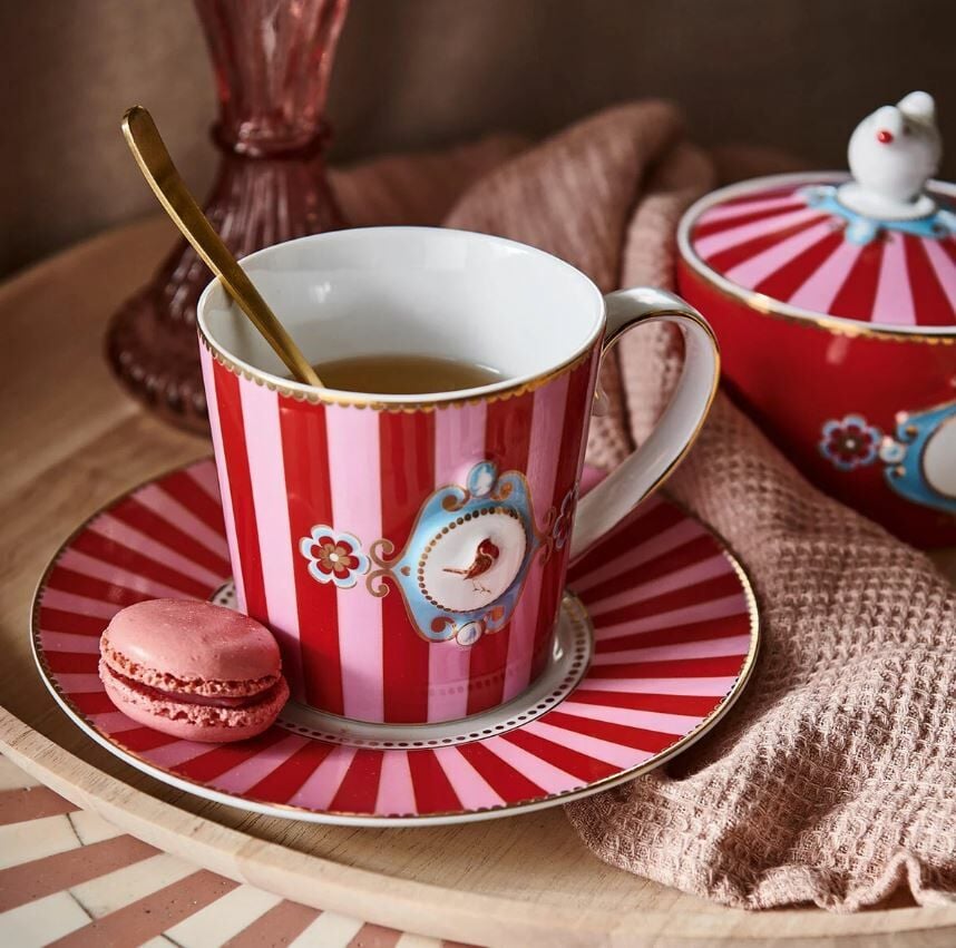 Kırmızı Porselen Kupa 250 Ml Love Birds Collection by Pip Studio