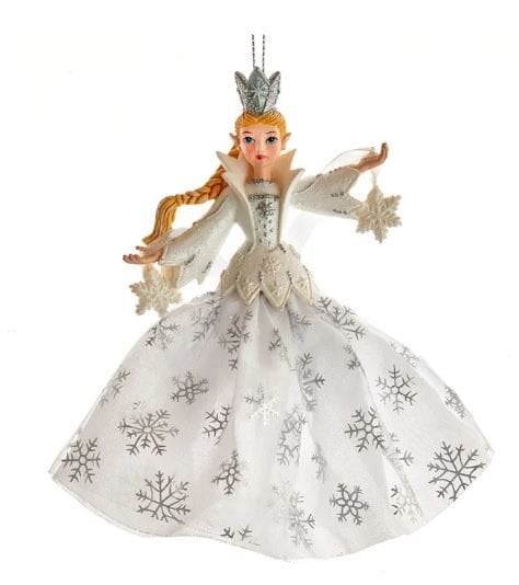 5.25''RESIN WHITE & SILVER SNOW QUEE