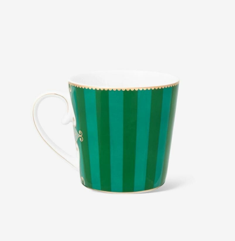 Yeşil Porselen Kupa 250 Ml Love Birds Collection by Pip Studio