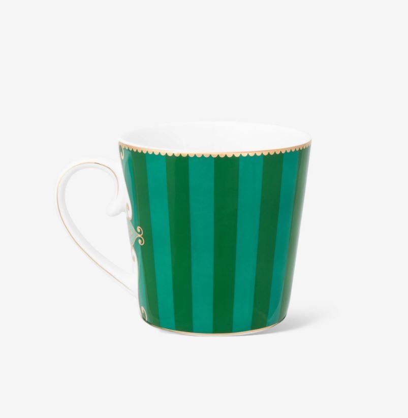 Yeşil Porselen Kupa 250 Ml Love Birds Collection by Pip Studio