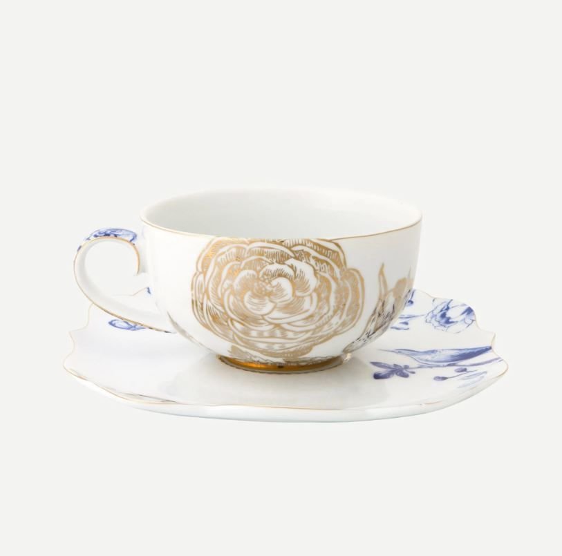 Mavi Beyaz Porselen Çay Fincanı 225 Ml Royal White Collection by Pip Studio