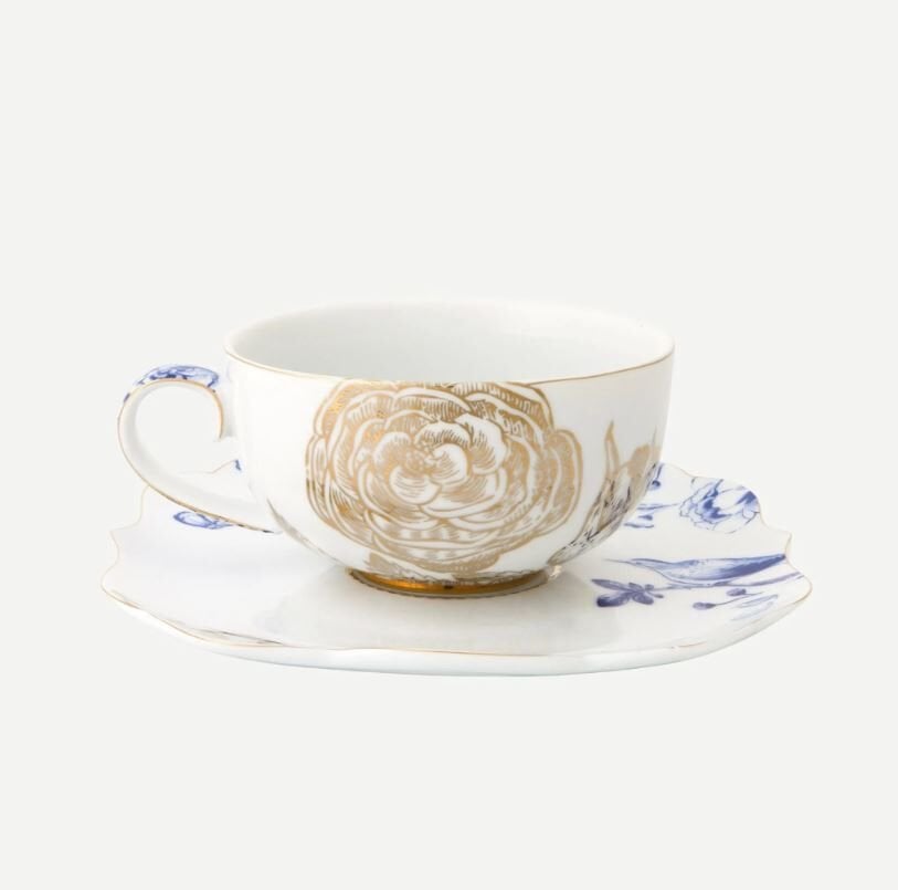 Mavi Beyaz Porselen Çay Fincanı 225 Ml Royal White Collection by Pip Studio