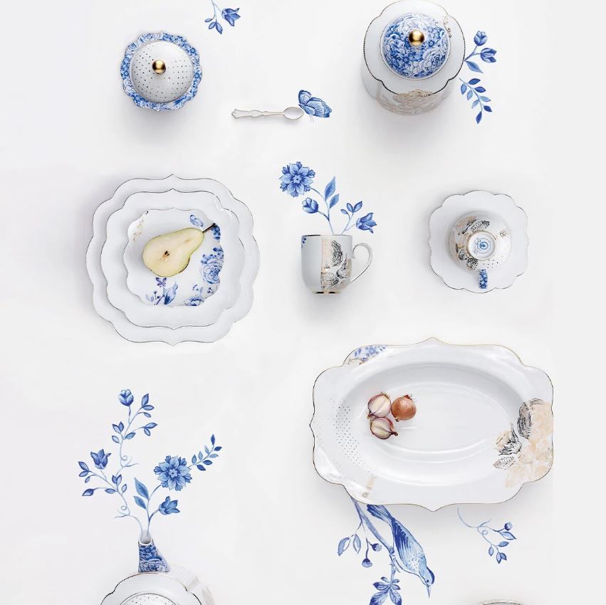 Mavi Beyaz Porselen Çay Fincanı 225 Ml Royal White Collection by Pip Studio