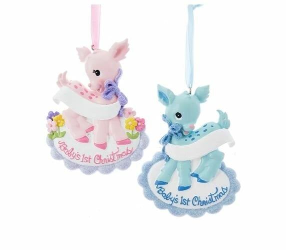 3.5''RESIN BABY'S 1ST CHRISTMAS DEER