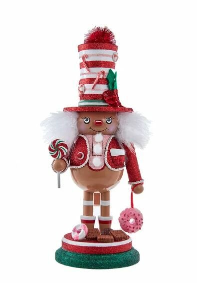 14''HOLLY WOOD NUTCRACKER GINGERBREA