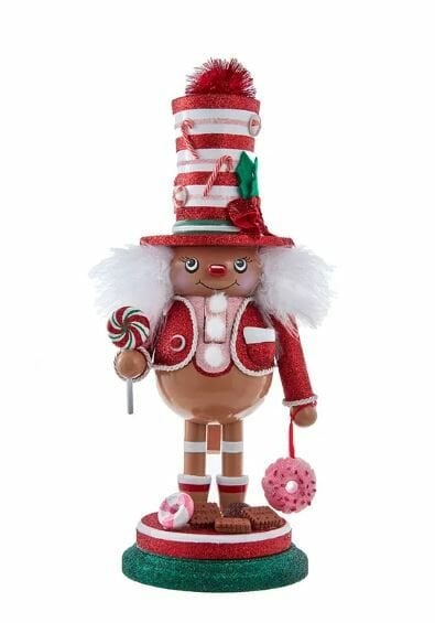 14''HOLLY WOOD NUTCRACKER GINGERBREA