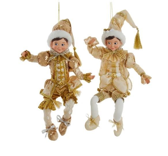 15''IVORY & GOLD KRINGLE KLAUS ELF O