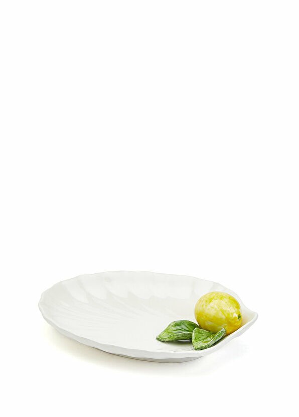 AnnaLuma Beyaz Limon Formlu Tabak