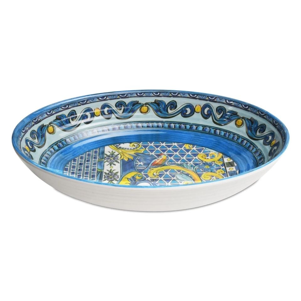 BACI MILANO SICILY BOWL KASE 33,5X23,8 CM MAVİ