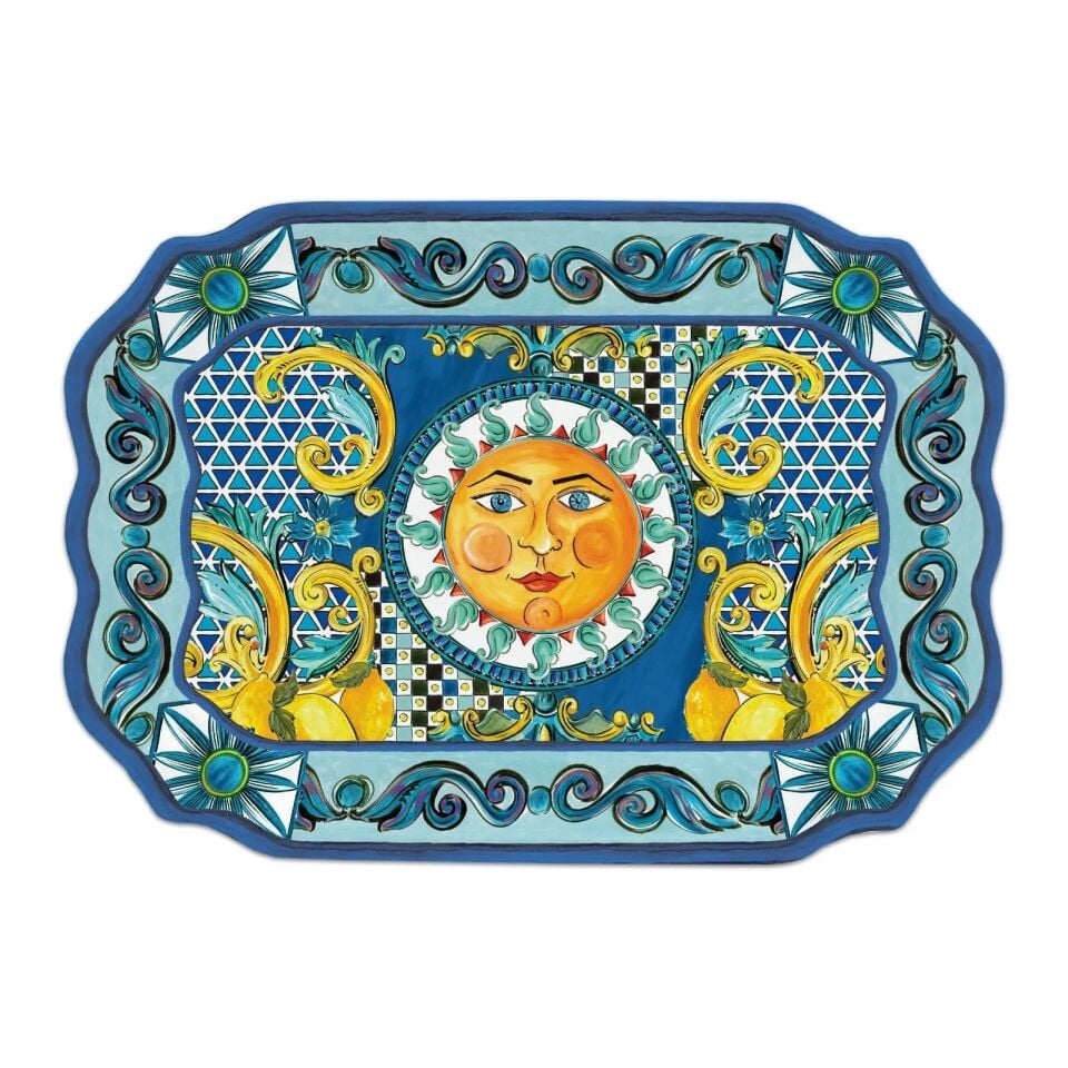 BACI MILANO SICILY TEPSİ 47X33 CM MAVİ