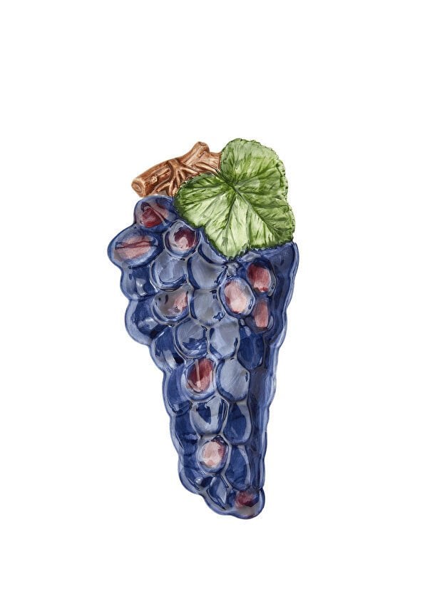 V.B.C La Ceramica Beyaz Yeşil Üzüm Dokulu Kaşıklık