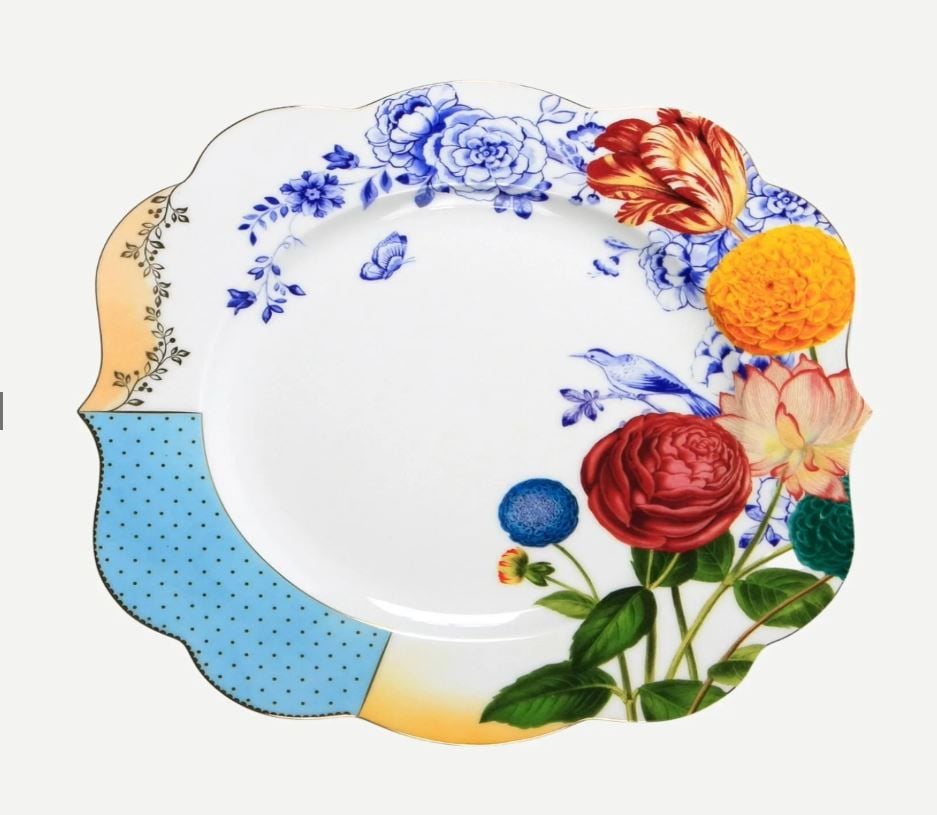 Mavi Porselen Yemek Tabağı 28 Cm Royal Collection by Pip Studio