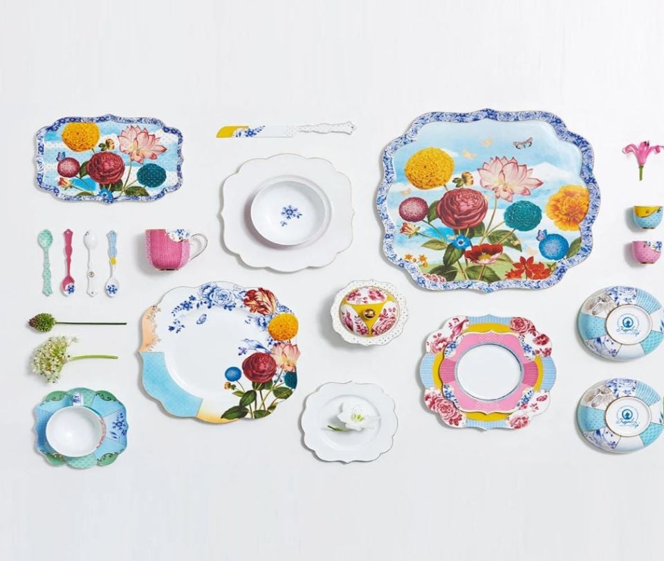 Mavi Porselen Yemek Tabağı 28 Cm Royal Collection by Pip Studio