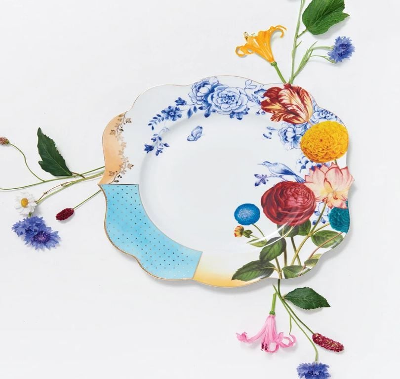 Mavi Porselen Yemek Tabağı 28 Cm Royal Collection by Pip Studio