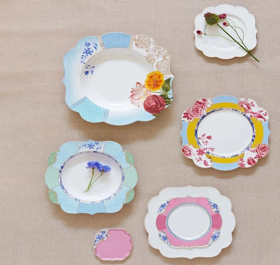 Mavi Porselen Yemek Tabağı 28 Cm Royal Collection by Pip Studio