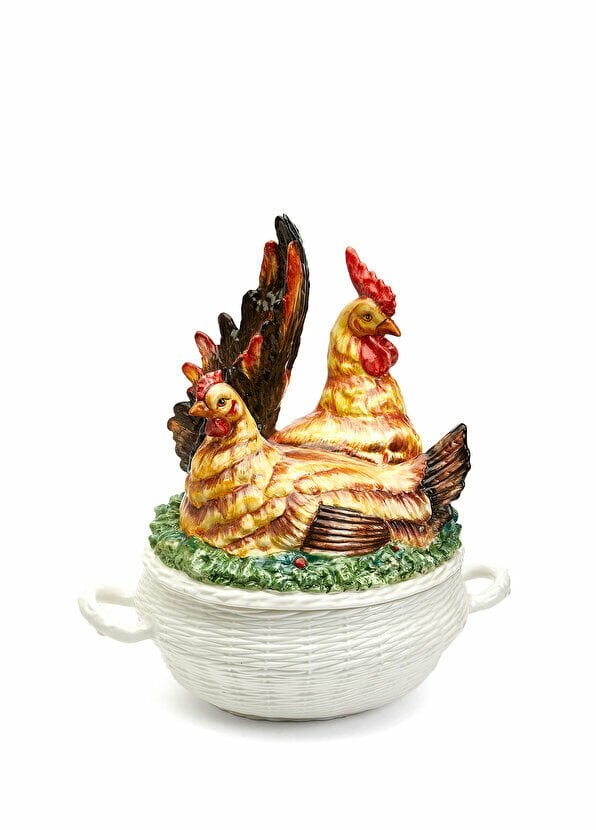 V.B.C La Ceramica Tavuk Detaylı Çorba Tenceresi
