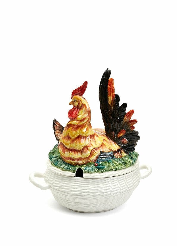 V.B.C La Ceramica Tavuk Detaylı Çorba Tenceresi