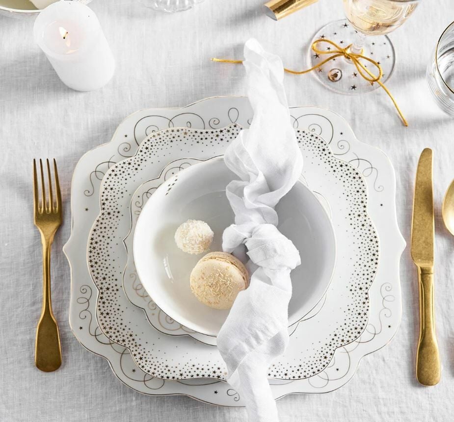 Beyaz Porselen Çukur Tabak 28 Cm Royal White Collection by Pip Studio