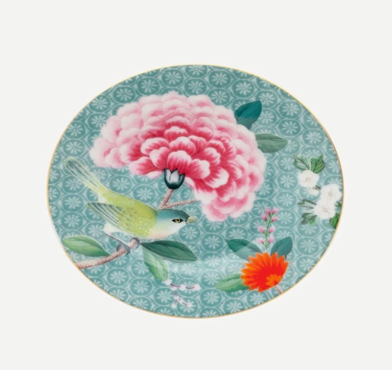 Mavi Porselen Petit Four Tabağı 12 Cm Blushing Birds Collection by Pip Studio