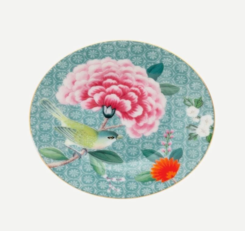 Mavi Porselen Petit Four Tabağı 12 Cm Blushing Birds Collection by Pip Studio