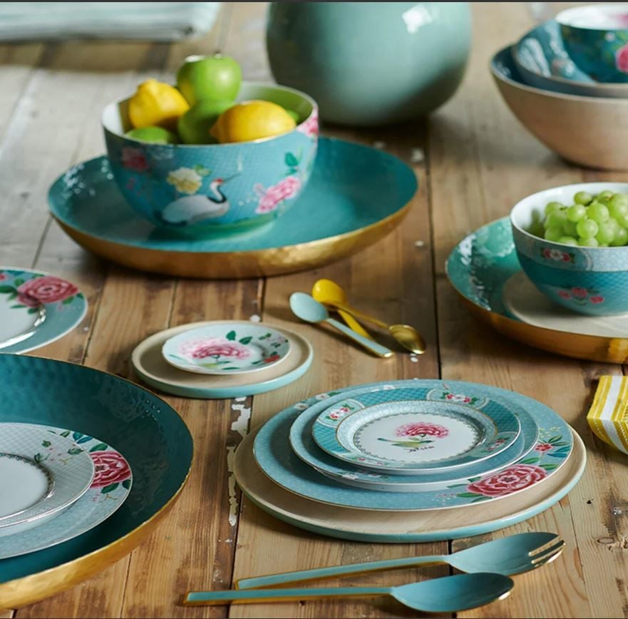 Mavi Porselen Petit Four Tabağı 12 Cm Blushing Birds Collection by Pip Studio