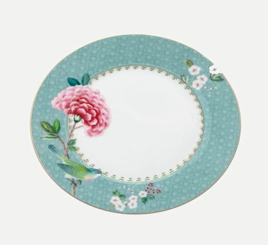 Mavi Porselen Kahvaltı Tabağı 21 Cm Blushing Birds Collection by Pip Studio