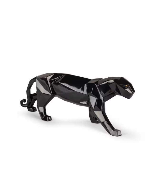 PANTER HEYKELİ SIRLI SİYAH
