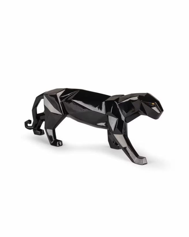 PANTER HEYKELİ SIRLI SİYAH