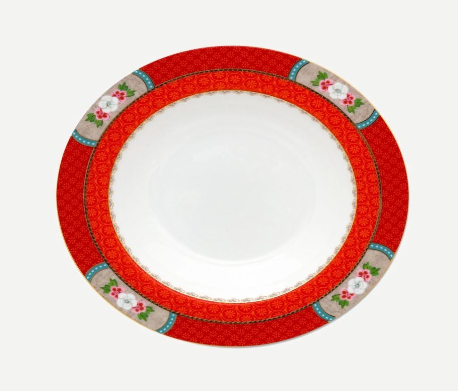 Kırmızı Porselen Çukur Tabak 21,5 Cm Blushing Birds Collection by Pip Studio