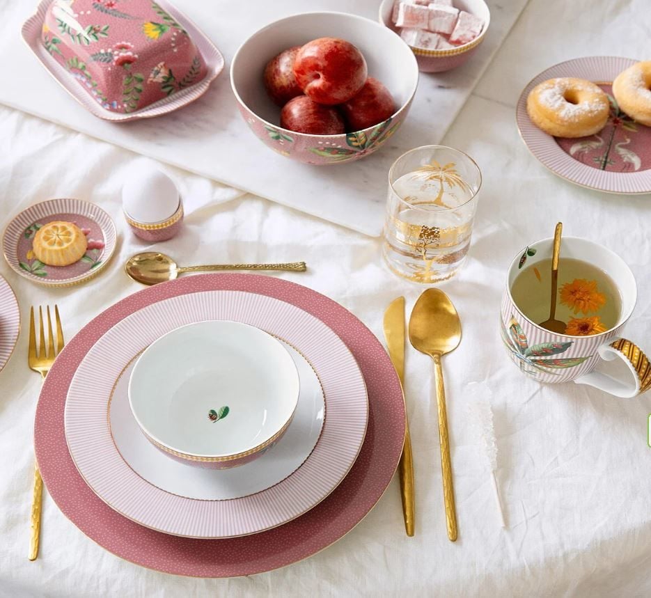 Pembe Porselen Yemek Tabağı 26,5 Cm La Majorelle Collection by Pip Studio
