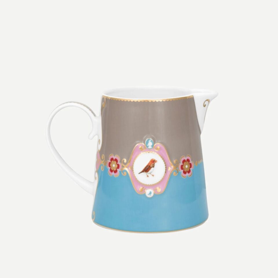 Love Birds Mavi/Haki Madalyon Desenli Sürahi 900 ml