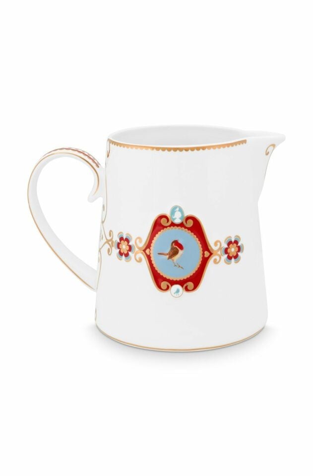 Love Birds Beyaz Madalyon Desenli Sürahi 900 ml
