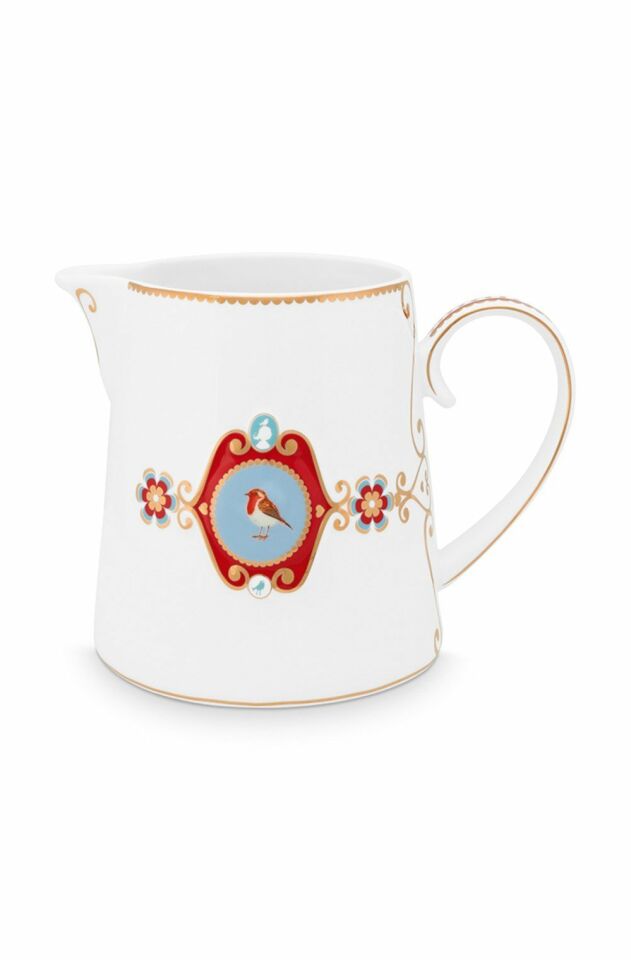 Love Birds Beyaz Madalyon Desenli Sürahi 900 ml