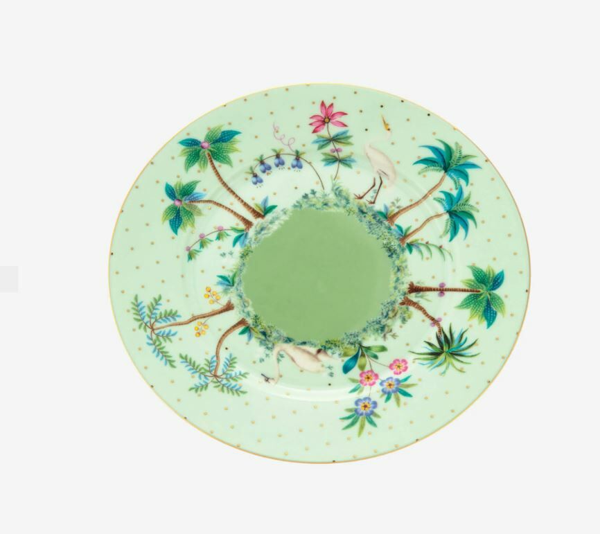 Yeşil Porselen Pasta Tabağı 17 Cm Jolie Collection by Pip Studio