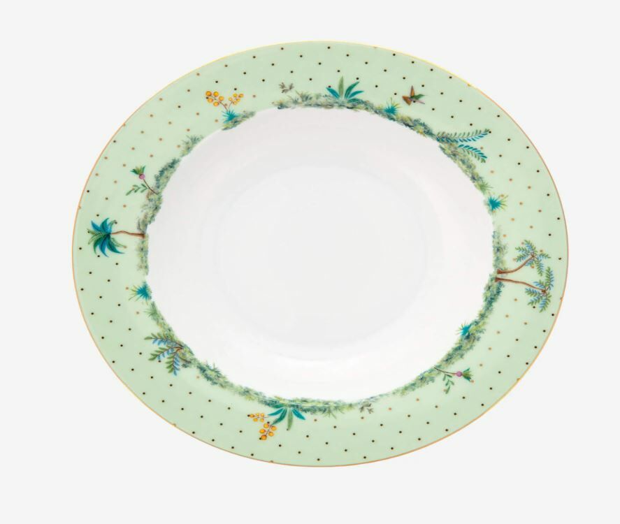 Yeşil Porselen Çukur Tabak 21,5 Cm Jolie Collection by Pip Studio