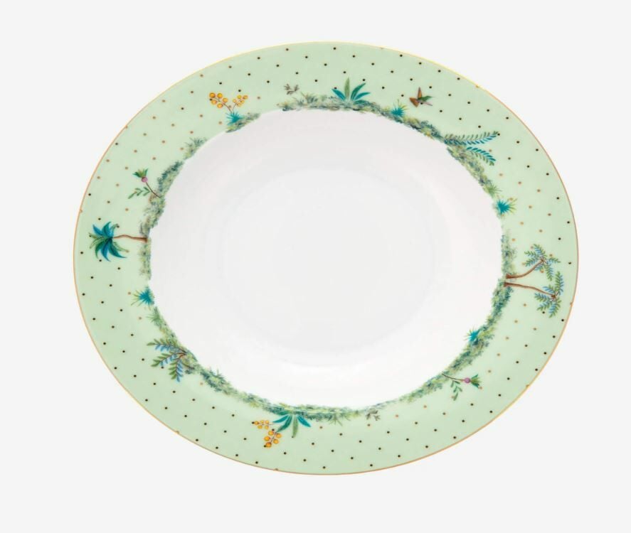 Yeşil Porselen Çukur Tabak 21,5 Cm Jolie Collection by Pip Studio