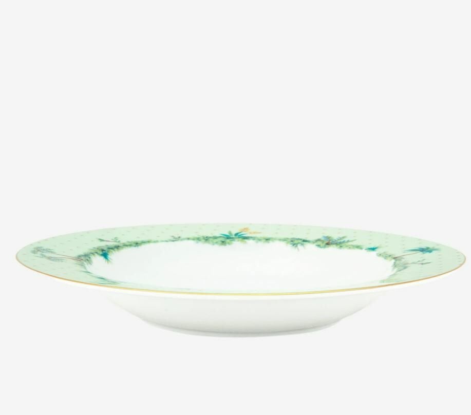 Yeşil Porselen Çukur Tabak 21,5 Cm Jolie Collection by Pip Studio