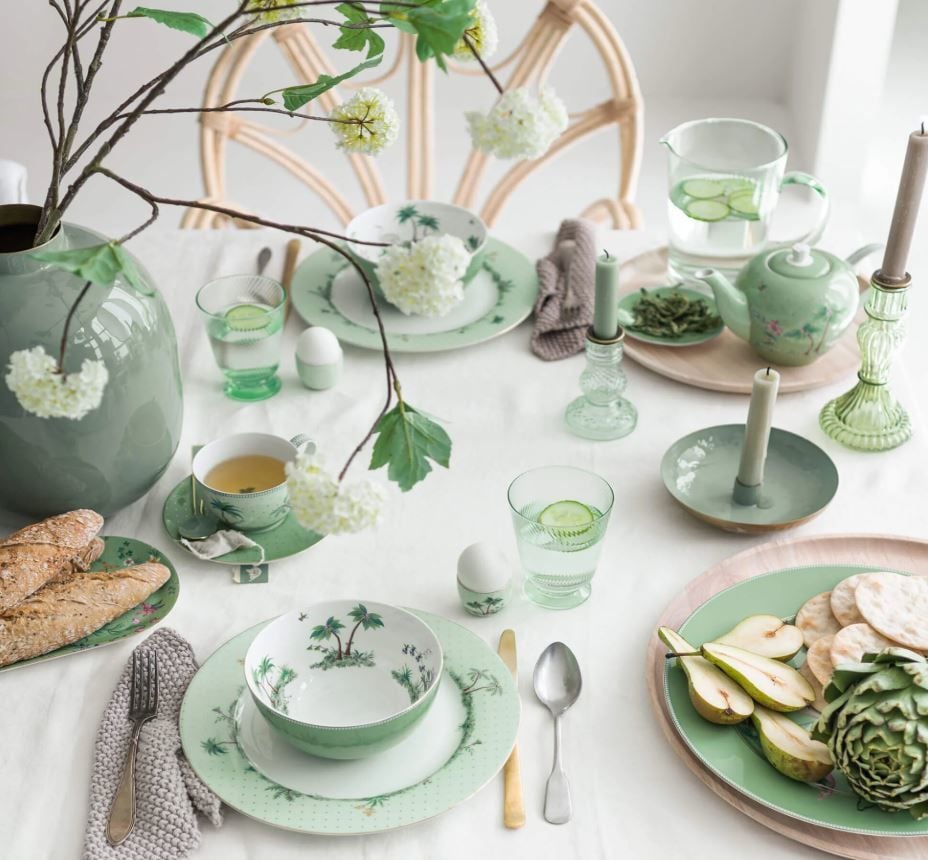 Yeşil Porselen Yemek Tabağı 26,5 Cm Jolie Collection by Pip Studio