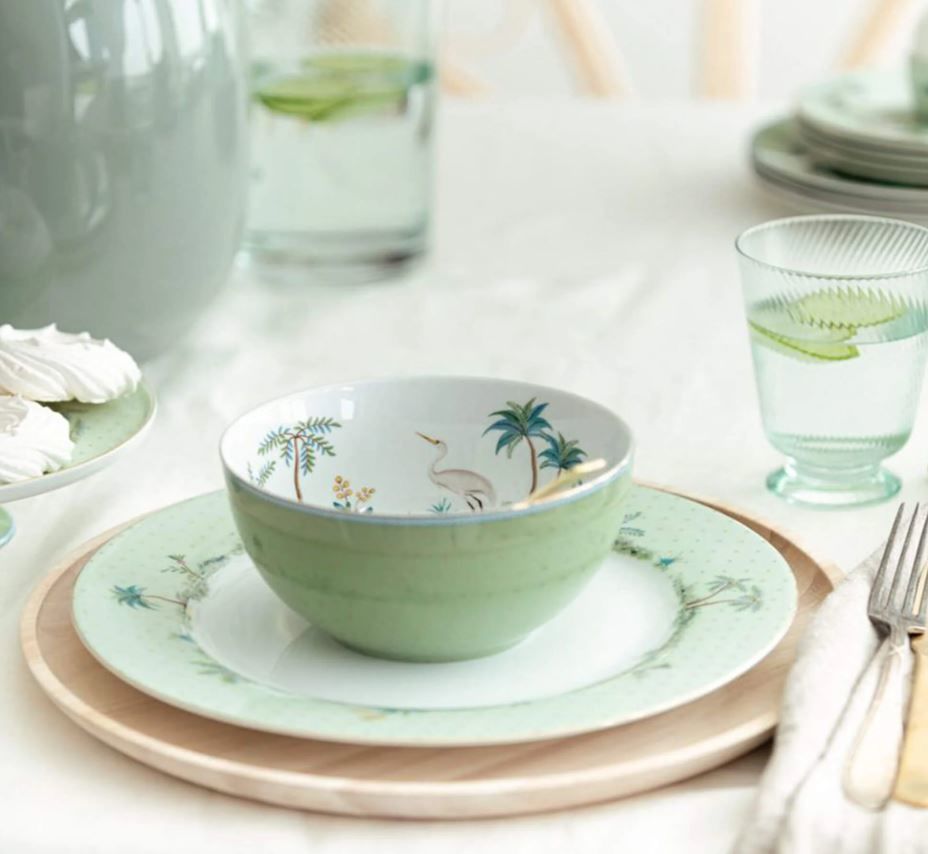 Yeşil Porselen Yemek Tabağı 26,5 Cm Jolie Collection by Pip Studio